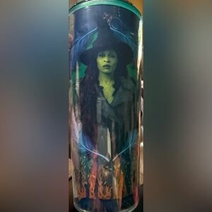 Wicked For Good 2025 Elphaba Glinda tumbler W/straw Cinemark Theaters Brand New